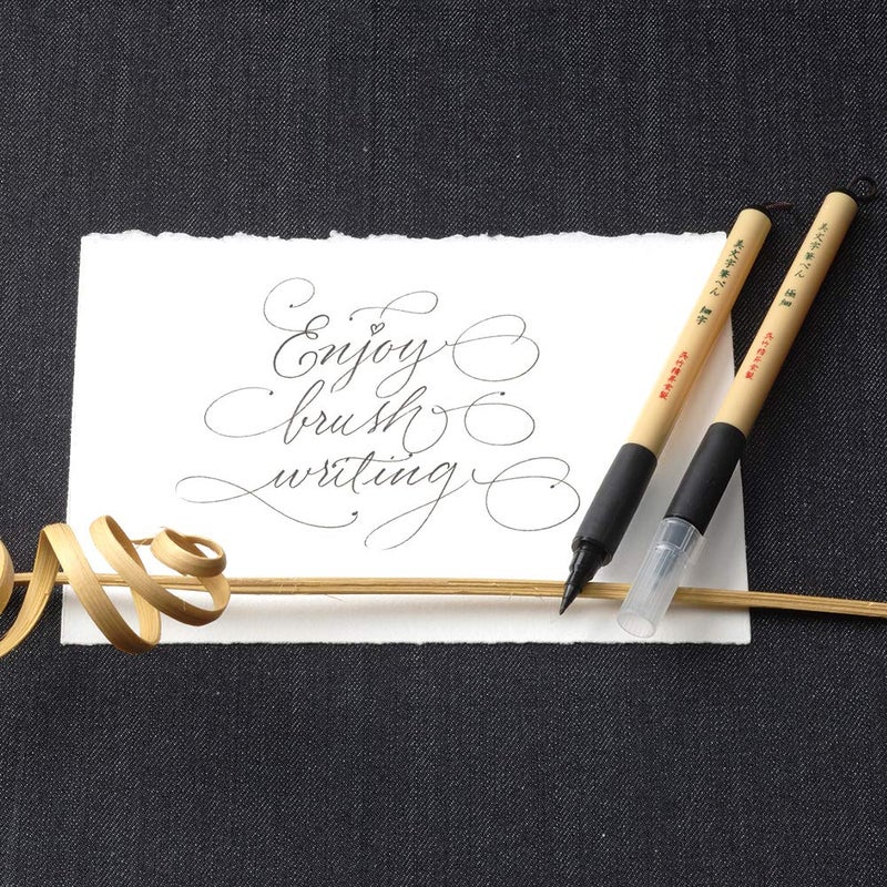 Kuretake Bimoji Brush Pen, 5 pcs set (Extra Fine, Fine, Medium, Large, Medium Brush), great for Calligraphy, Hand lettering and Illustration, for Beginners and Professional, Made in Japan - Image 2